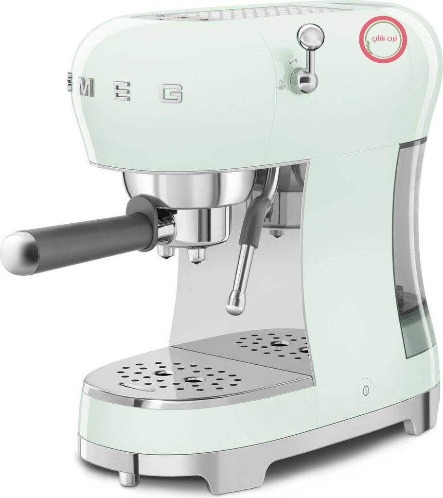 اسپرسو ساز اسمگ ایتالیا مدل Smeg ECF02PGEU رنگ سبز با طراحی کلاسیک دهه ۵۰